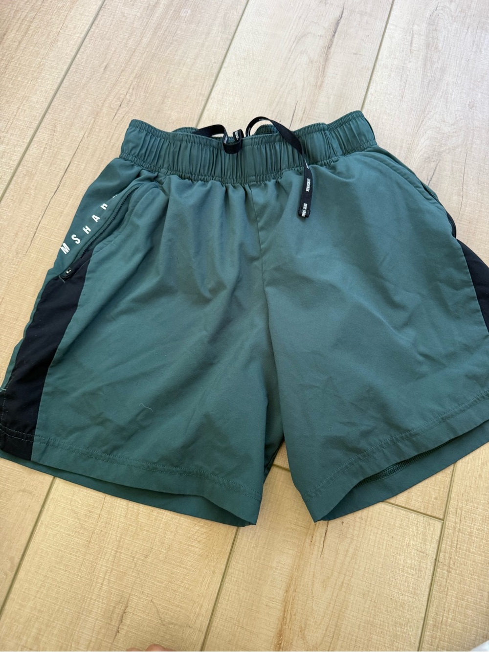 Gymshark Men's Athletic Shorts in Dark Teal with Black Panels
